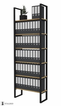 Regał Biurowy Segregator Biuro Loft 240 cm