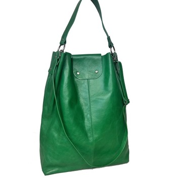 TOREBKA SKÓRZANA SHOPPER BAG 100% SKÓRA NATURALNA - A4 - NA RAMIĘ