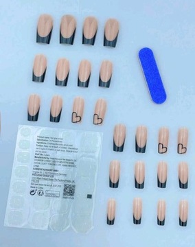 PRESS ON NAILS TIPSY 24 французских маникюра в форме сердечек