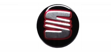 2SZT LOGO ALUMINIUM 14mm SEAT NA KLUCZYK Znaczek