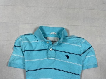 Abercrombie Polo Dziecięce Niebieskie Logo 15Y 16Y