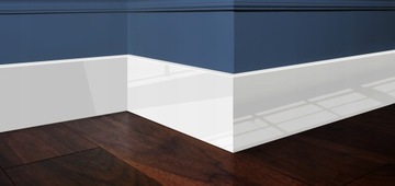 8 НАПОЛЬНАЯ ПЛАНКА МДФ, БЕЛАЯ ГЛЯНЦЕВАЯ