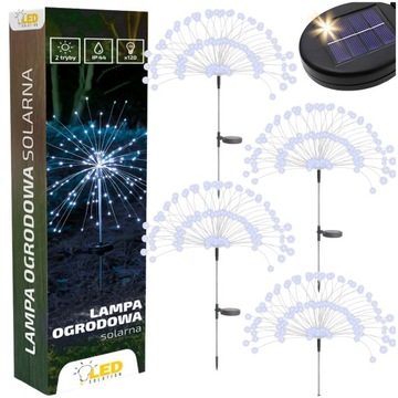 4x DUŻA LAMPA OGRODOWA SOLARNA 50CM WBIJANA DMUCHAWIEC LED DRZEWKO OGRODU