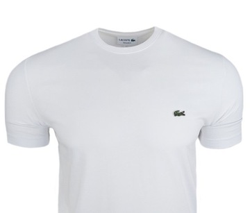 Lacoste Koszulka męska T-shirt męski Biały 100% Bawełna r. XXL + Naklejka