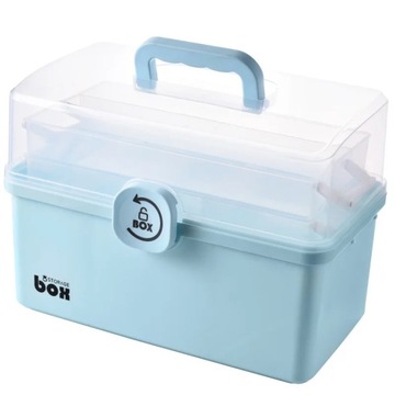 3/2 Layer Portable First Aid Kit Storage Box Plastic Multi-Functional
