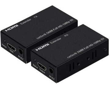 Przedłużacz Extender HDMI do LAN RJ45 Dual CHIP 60m