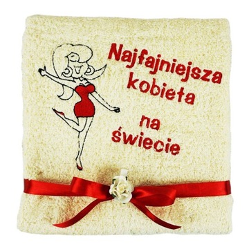 PREZENT NA DZIEŃ MAMY RĘCZNIK KĄPIELOWY + HAFT