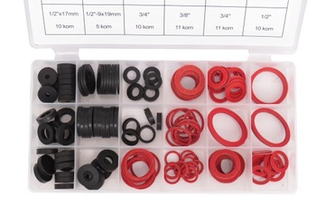 Набор уплотнений для сантехнических шайб, 144 шт.