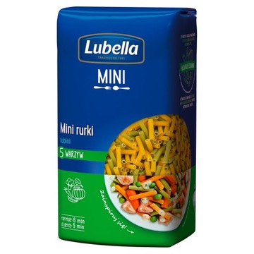 Паста Lubella, мини-тюбики, 5 тубини, овощи, 400 г