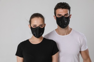 КОМПЛЕКТ ЧЕРНОЙ СПОРТИВНОЙ МАСКИ + 3 ФИЛЬТРА PM 2.5