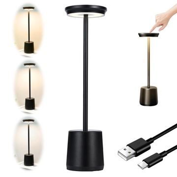 ELEGANCKA NOWOCZESNA LAMPA STOŁOWA LED BEZPRZEWODOWA STEROWANIE