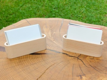 Деревянная подставка для визиток, массив эко-дерева.