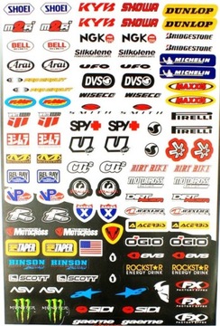 NAKLEJKI MEGA ZESTAW SHOEI NGK MONSTER MOTUL HJC