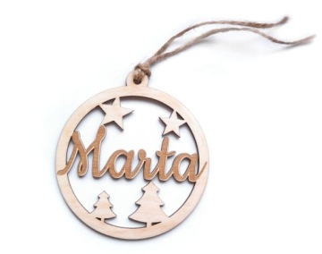 деревянный HOLY NAME DECORATION подвеска рождество имя ребенка R 15 см