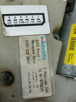 MOTOREK STŘEŠNÍHO OKNA 1638200042 MERCEDES-BENZ TŘÍDA M I (1997-2005) W163