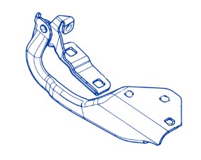ZAWIAS MASKI DACIA DUSTER II PRAWY 654006928R