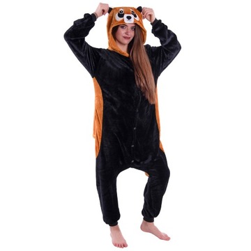 PANDA CZERWONA PIŻAMA Kigurumi Onesie Kombinezon Kostium Dres S 146-154 cm