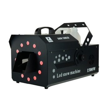 Mocna Wytwornica śniegu LED 1500W DMX pilot Firefog+ płyn do śniegu 5l