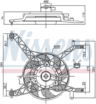 VENTILÁTOR CHLADIČŮ FORD B-MAX FIESTA VI 1.21.6 08 KS