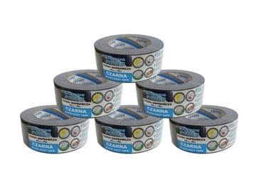 TAŚMA NAPRAWCZA MONTAŻOWA WZMACNIANA CZARNA DUCT TAPE EXTREME POWER 6 SZTUK