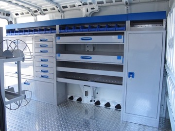 Конструкция для автобуса, сервиса, мастерской, полки, полки, шкафа