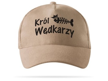 Czapka z daszkiem dla Króla Wędkarzy piaskowa