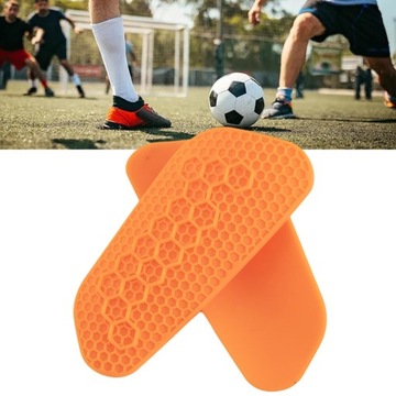 1 пара футбольных щитков для голени, защитное оборудование для мужчин, оранжевого цвета