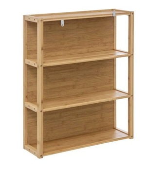 БАМБУКОВОЕ ЗЕРКАЛО ДЛЯ ВАННОЙ с ПОЛКАМИ 60x48 см