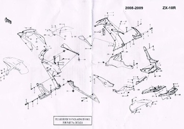 KOMPLET ŚRUB DO OWIEWEK KAWASAKI ZX-10R 2008-2010