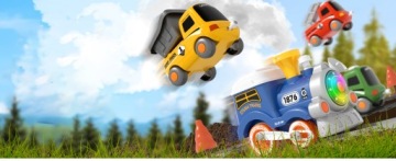 ЭЛЕКТРИЧЕСКИЙ ПОЕЗД МАГНИТНЫЙ ПОЕЗД СВЕТОДИОДНЫЙ ЛОКОМОТИВ С ДЫМОМ, МУЗЫКА