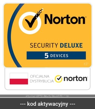 Antywirus NORTON Security Deluxe 5 PC / 1 rok