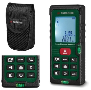Dalmierz Poziomica Miernik LCD laserowy 50m PLEM 50 D4 PARKSIDE