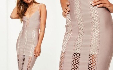 MISSGUIDED SUKIENKA RÓŻOWA BANDAŻOWA 38 MG05