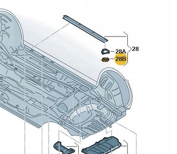 AUDI С КЛИП КЛИПСА МОЛДИНГИ ПОРОГОВЕЙ AUDI A3, Q3  фото 2