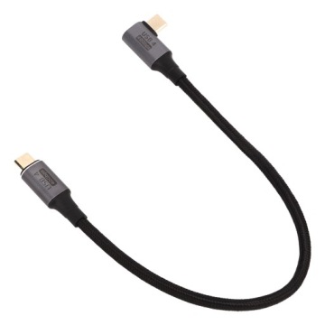 УГОЛ 90° КАБЕЛЬ USB 4.0 TYPE-C 40 ГБ/С ВИДЕО + ЗВУК 0,3 М