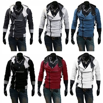 Kurtka Rozpinana męska bluza z kapturem Slim Fit J