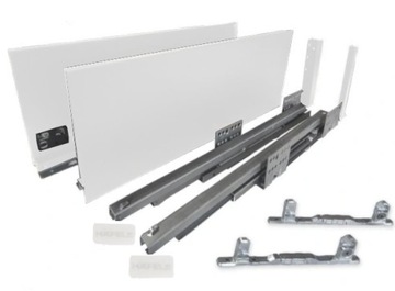 SZUFLADA HAFELE MATRIX S SLIM L500mm WYSOKA BIAŁA H199 CIENKOŚCIENNA 35KG