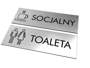TABLICZKA piktogram -KOMPLET toaleta i socjalny
