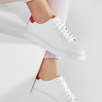 Półbuty trampki Ralph Lauren sneakersy białe kolor
