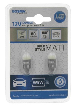 ŻARÓWKA 12V 2xLED T10 MAT BULB STYLE DOUBLE CANBUS