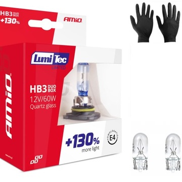 2x HB3 AMIO LUMITEC +130% HOMOLOGACJA + GRATIS