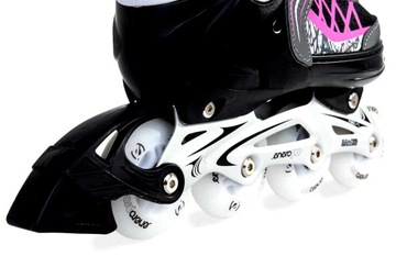 Роликовые коньки ENERO 4in1, роликовые коньки, светодиодные женские роликовые коньки с регулировкой 38-41
