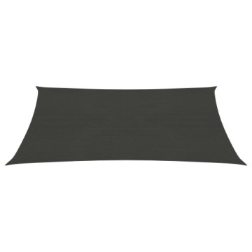 Солнцезащитный тент, 160 г/м², антрацитовый, 2,5×3,5 м, HDPE