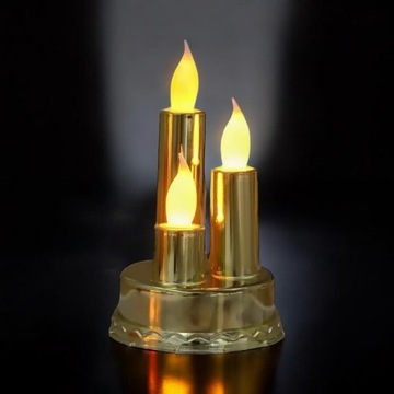 Светодиодная вставка для свечей, Triple LED Candle, 14см, 1130