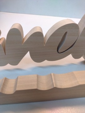 Janek Imię dziecka Napis z drewna 40cm litera 3D napisy drewniane