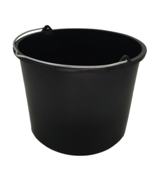 Wiadro budowlane czarne 26805 ZETA 12 litrów