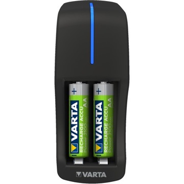 MINI ŁADOWARKA VARTA + 2x AKUMULATOR AA 2100 mAh
