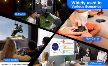 2023 New Mini Portable Projector 4K Supported Outdoor Proj
