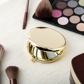 Lusterko okrągłe złote z grawerem PREZENT NA DZIEŃ NAUCZYCIELA