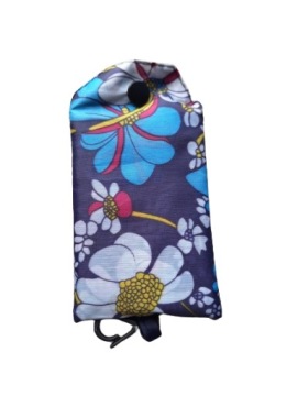 Большая складная сумка для покупок многоразового использования с несколькими шнурами.